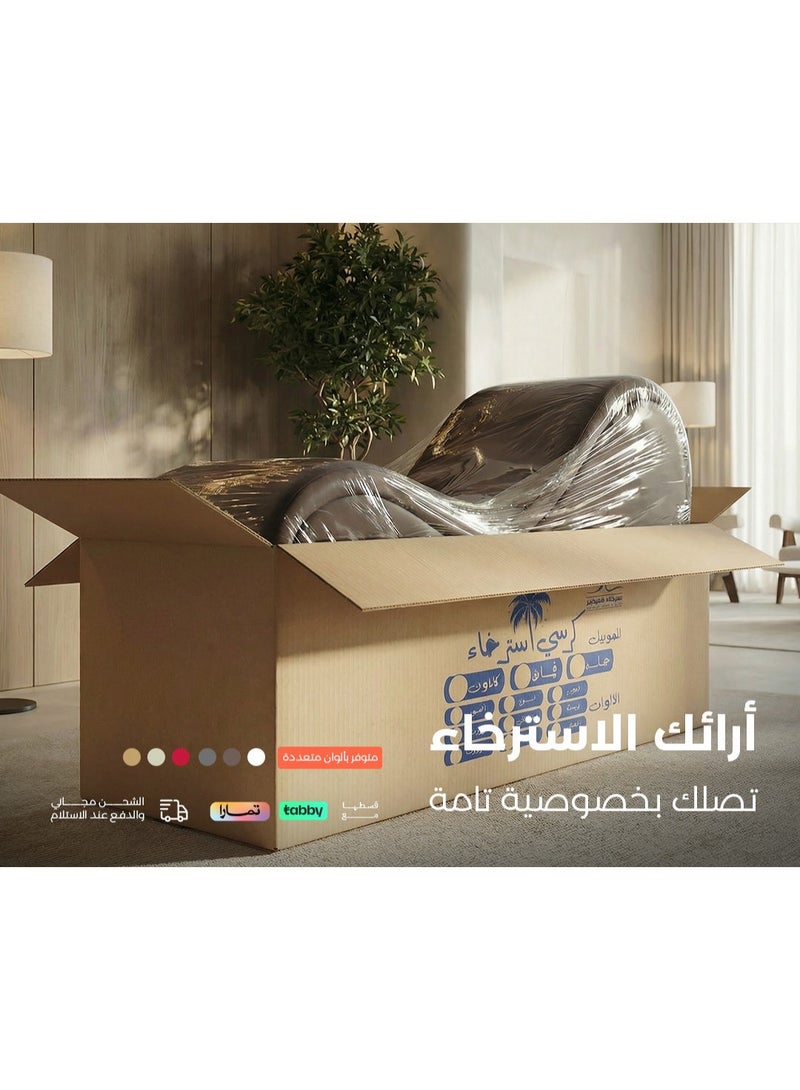 HORSE MATTRESS Single Seat Leather Sofa – Ultra Comfortable – Modern Design for Living Room & Bedroom – Brown Color – Size 70×180×50 cm - Image 2